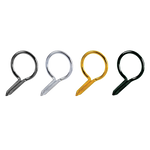 Set of four fly guide rings with ADAMAN coating in black, gray, gold, and green