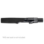 Black EVA fishing rod grip with threaded reel seat end