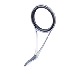 Single-foot guide with black ring and silver body, ribbed single foot