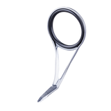 Single-foot guide with black ring and silver body, ribbed single foot
