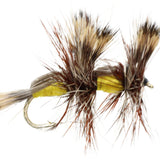 Double Humpy Fly, Size 10 | Yellow | Qty. 6 | Wild Water Fly Fishing
