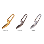 SEAGUIDE hook keeper set of 3 metal clips: polished gold, dark, silver