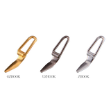 SEAGUIDE hook keeper set of 3 metal clips: polished gold, dark, silver