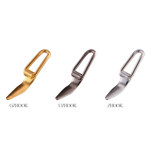 SEAGUIDE hook keeper set of 3 metal clips: polished gold, dark, silver