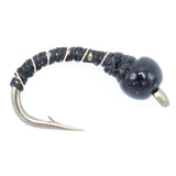 Black Zebra Midge - 1 Dozen - Size 20 - Tailwater and Lake Fishing Flies