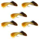 Galloup's Zoo Cougar Golden Brown Streamer Fly - 6 Flies Size 4