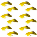 Galloup's Zoo Cougar Yellow Streamer Fly - 12 Flies Size 4