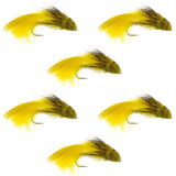 Galloup's Zoo Cougar Yellow Streamer Fly - 6 Flies Size 4