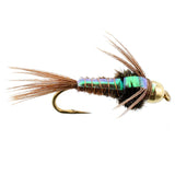 Tungsten Bead Head Flash Back Pheasant Tail Nymph 6 Flies Size 14