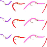 Trout Fly Assortment - San Juan Worm Power Bead Wet Nymph Fly Fishing Flies -  1 Dozen Hook Size 10 - 3 Each of 4 Patterns