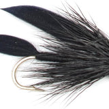 Black Muddler Minnow Fly Fishing Flies - Classic Streamers - Set of 4 Flies Hook Size 6