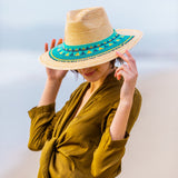 Turquoise Beaded Hat Necklace