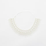 White Beaded Hat Necklace