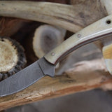 Ranch Handmade Damascus Steel Blade EDC Skinner Knife