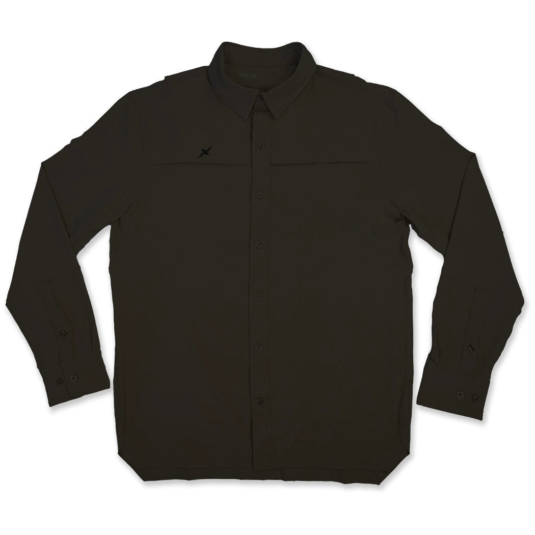 Long Sleeve Solid Lifestyle Button Down w/ REPEL-X