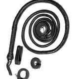 Bullwhip – Handmade Real Leather Bullwhip by KBS Knives Store (Snake Black, 4ft to 16ft)