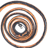 Cattle Whip – Tan & Deep Black Leather Bull Whip by KBS Knives Store (4ft–16ft)