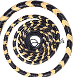 Indiana Jones Bullwhip – Real Yellow & Black Leather Bullwhip by KBS Knives Store (4ft–16ft)