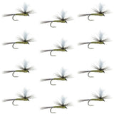 Barbless Parachute Blue Winged Olive BWO Dry Fly - 12 Flies Size 20