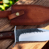 Custom Bowie Knife - Hand Forged 1095 Steel & Rosewood Handle