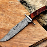 Custom Collins & Co. Bowie Knife - Damascus Steel Blade