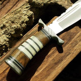 Old Timer Bowie Knife - Handmade, D2 Steel Blade, Rosewood With Bone Handle