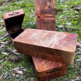 Fly Box Maple Burl Clam Shell - Handcrafted & Made in USA