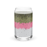 Rainbow Trout Splatter Paint - Can-shaped Glass