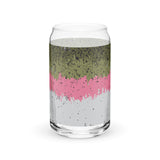 Rainbow Trout Splatter Paint - Can-shaped Glass
