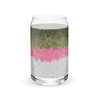 Rainbow Trout Splatter Paint - Can-shaped Glass