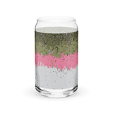 Rainbow Trout Splatter Paint - Can-shaped Glass