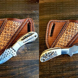 Western Knife and Sheath - Antler & Leather Frontier Set