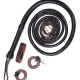 Leather Whips for Sale – Choco Black Cowboy Bullwhip by KBS Knives Store (4ft–16ft)