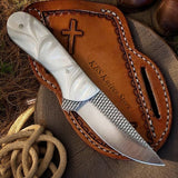 Old West Knife 8" Rasp Steel with Pearl Epoxy Handle