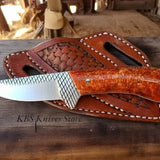 western knife and sheath – Handmade 7.75" Rasp Steel Knife with Epoxy Handle