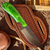 The Cowboy’s Trusted Companion: Handcrafted Belt Knife with Rasp Tool Steel Blade