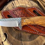 Western Knife 7.5" with Olive Wood Handle & Sheath