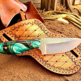 Ranch Cowboy Knife - Handmade D2 Steel Blade & Epoxy Handle