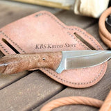 Handmade Custom Cowboy Knife - Walnut Handle & Pancake Sheath