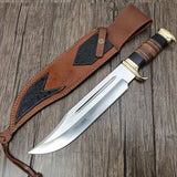 Crocodile Dundee Knife for Sale – 16" D2 Steel Bowie with Leather Sheath