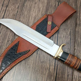 Crocodile Dundee Knife for Sale – 16" D2 Steel Bowie with Leather Sheath