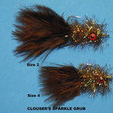Clouser's Sparkle Grubb hand Tied by Bob Clouser & Autographed Card