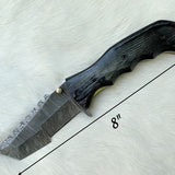Tactical Urban Guardian Folding Pocket Knife – 8" Handmade Damascus Steel Blade, Pakka Wood Handle