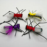 Fat Albert novelty foam fly fishing lure with red foam head and black legs