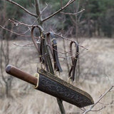 Custom Handmade Viking Seax Knife with Leather Sheath