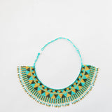 Turquoise Beaded Hat Necklace