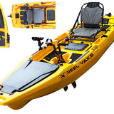 9.8ft Rocket Fin Drive Modular Pedal Fishing Kayak | 400lbs Capacity | 2 Piece