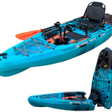 10.8ft Rapido Modular Fin Drive Pedal Fishing Kayak | 440lbs Capacity | 2 Piece