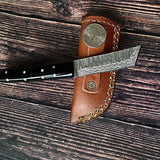 Custom Handmade Damascus Tanto Blade Knife