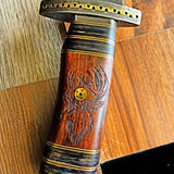 Custom Handmade Damascus Steel Hunting Bowie Knife
